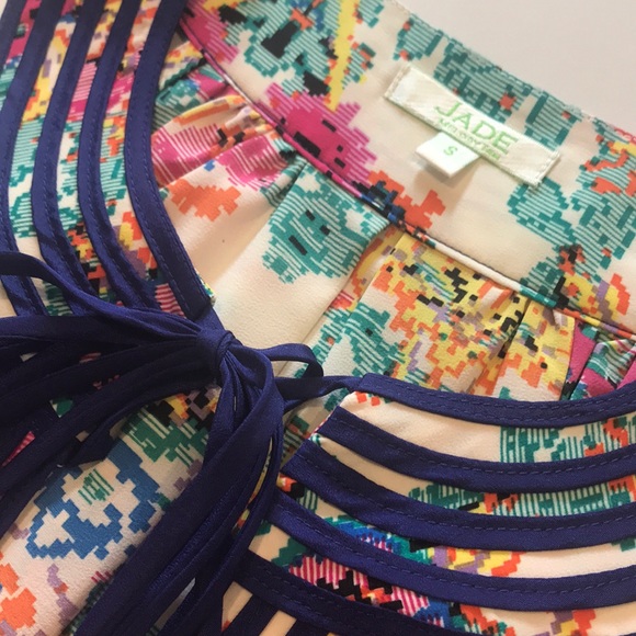 JADE BY MELODY TAM bright sleeveless shirt ▪️sz S - Picture 8 of 8